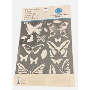 Martha Stewart Crafts Butterfly Glossary Dry Embossing Stencil 1 Pc 42-03003 NSP